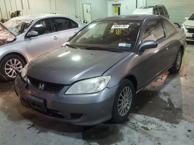 1HGEM22955L058842 - 2005 HONDA CIVIC EX GRAY photo 2