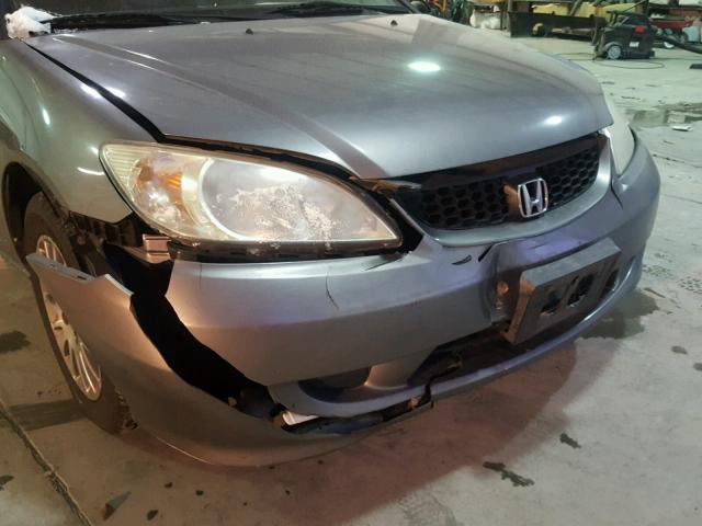 1HGEM22955L058842 - 2005 HONDA CIVIC EX GRAY photo 9