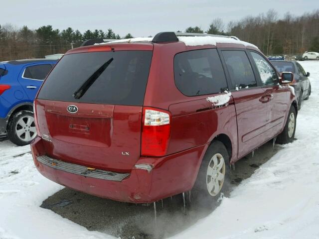 KNDMB233366051995 - 2006 KIA SEDONA EX RED photo 4