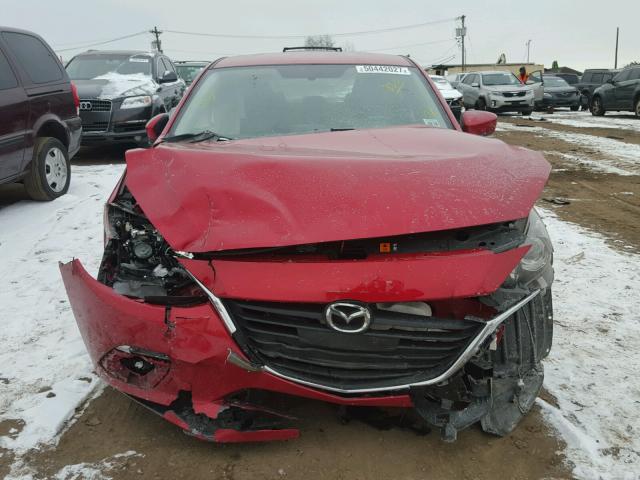 JM1BM1L74E1105265 - 2014 MAZDA 3 TOURING RED photo 9