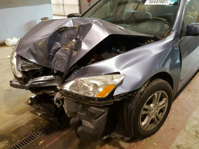 1HGCM56387A183735 - 2007 HONDA ACCORD SE BLUE photo 9