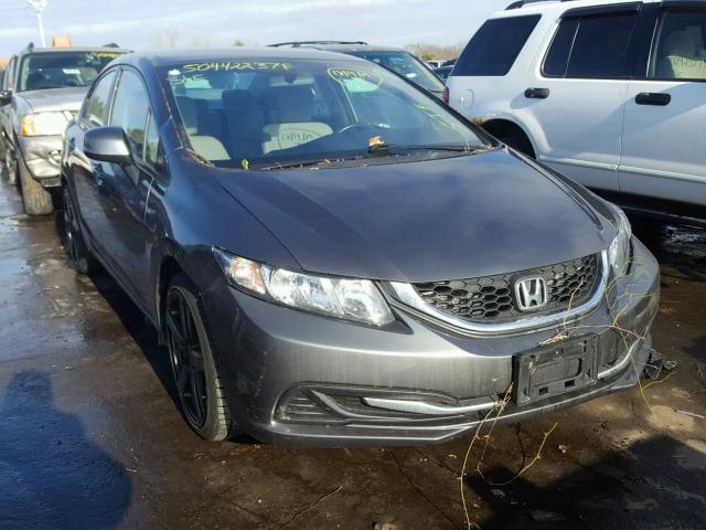 2HGFB2F53DH598607 - 2013 HONDA CIVIC LX GRAY photo 1