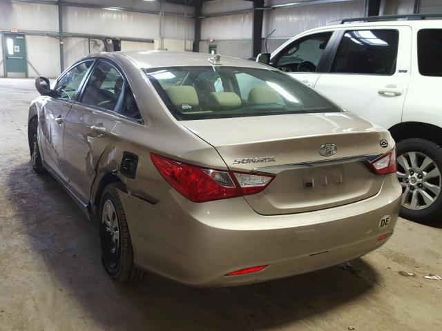 5NPEB4ACXBH238394 - 2011 HYUNDAI SONATA GLS GOLD photo 3