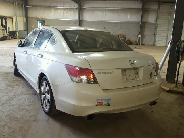 1HGCP36868A032563 - 2008 HONDA ACCORD EXL WHITE photo 3