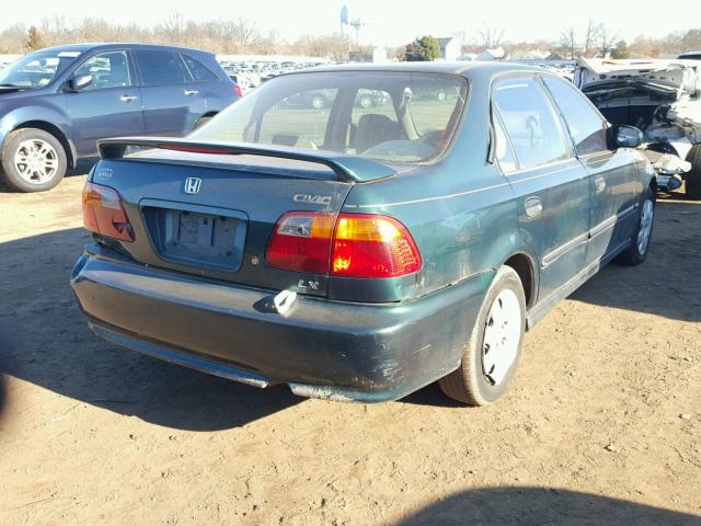 1HGEJ6671YL038388 - 2000 HONDA CIVIC LX GREEN photo 4