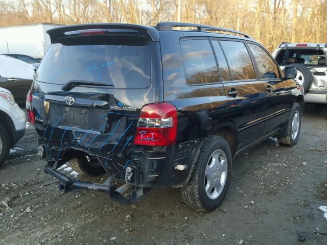 JTEEP21A550130167 - 2005 TOYOTA HIGHLANDER BLACK photo 4