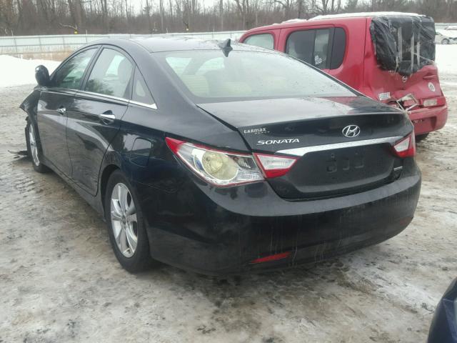 5NPEC4AC9BH222829 - 2011 HYUNDAI SONATA SE BLACK photo 3