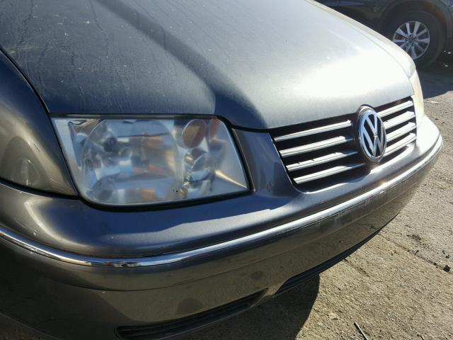 3VWSK69M54M000507 - 2004 VOLKSWAGEN JETTA GLS GRAY photo 9