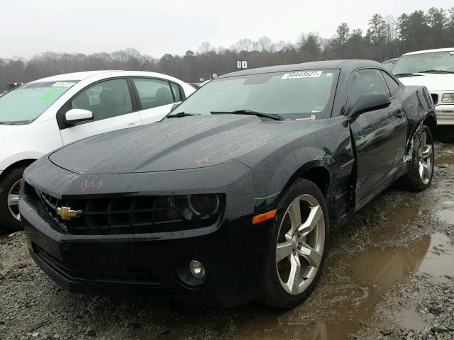 2G1FB1EDXB9113607 - 2011 CHEVROLET CAMARO LT BLACK photo 2