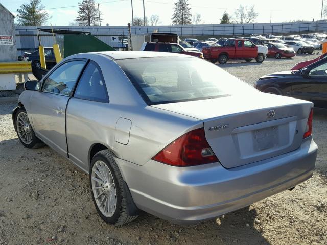 1HGEM21571L044482 - 2001 HONDA CIVIC LX SILVER photo 3