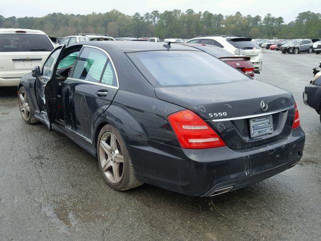 WDDNG7BB5AA329075 - 2010 MERCEDES-BENZ S 550 BLACK photo 3