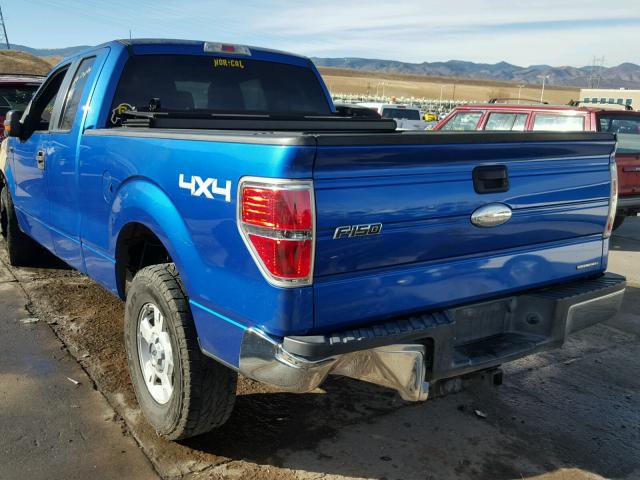 1FTFX1EF2BFD14693 - 2011 FORD F150 SUPER BLUE photo 3