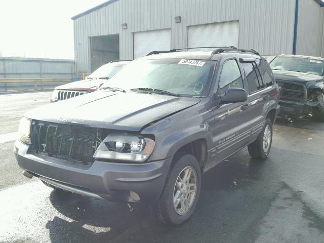 1J4GW48S14C222491 - 2004 JEEP GRAND CHER GRAY photo 2