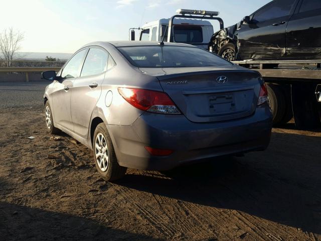 KMHCT4AE6DU581732 - 2013 HYUNDAI ACCENT GLS GRAY photo 3