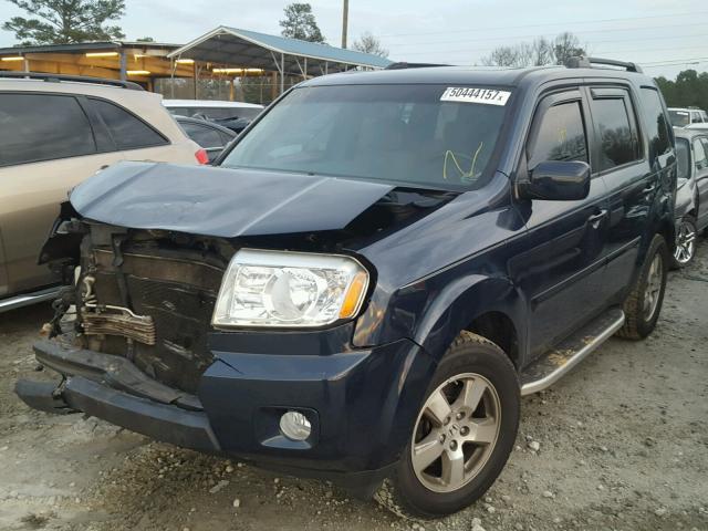 5FNYF3H55AB002266 - 2010 HONDA PILOT EXL BLUE photo 2