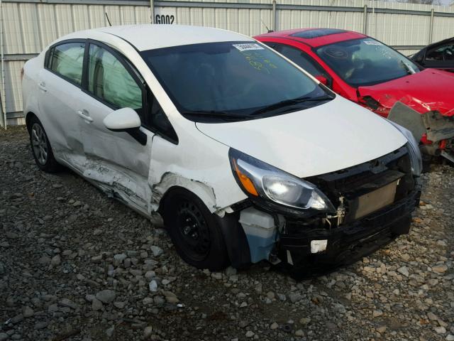 KNADM4A37E6394720 - 2014 KIA RIO LX WHITE photo 1