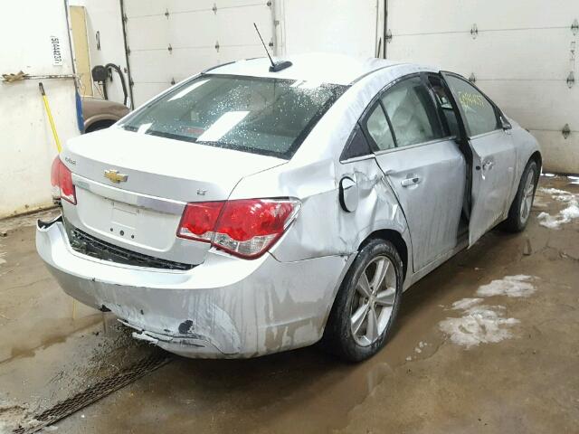 1G1PE5SB8F7253295 - 2015 CHEVROLET CRUZE LT SILVER photo 4