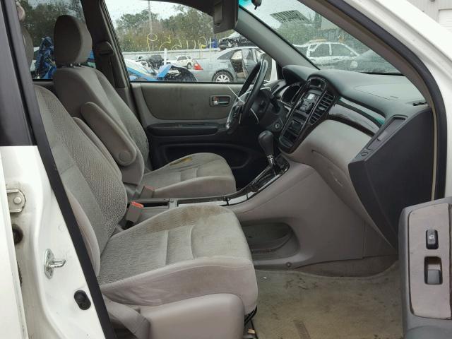 JTEGF21A220061980 - 2002 TOYOTA HIGHLANDER WHITE photo 5