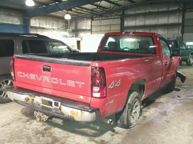 3GCEK14Z36G255227 - 2006 CHEVROLET SILVERADO RED photo 4