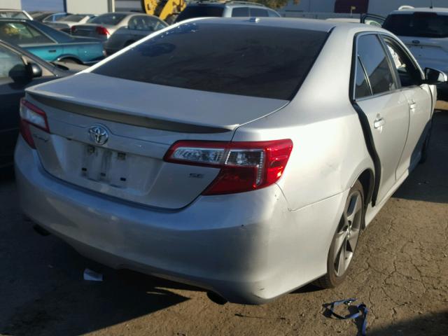 4T1BK1FK4EU026548 - 2014 TOYOTA CAMRY SE SILVER photo 4