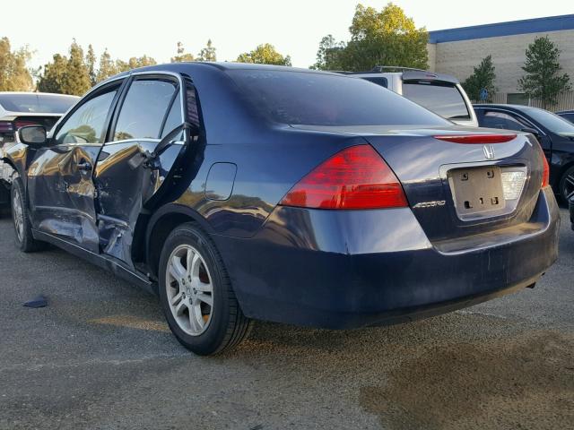 1HGCM56717A145878 - 2007 HONDA ACCORD EX BLUE photo 3