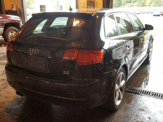 WAUKD78P08A163077 - 2008 AUDI A3 S-LINE BLACK photo 4