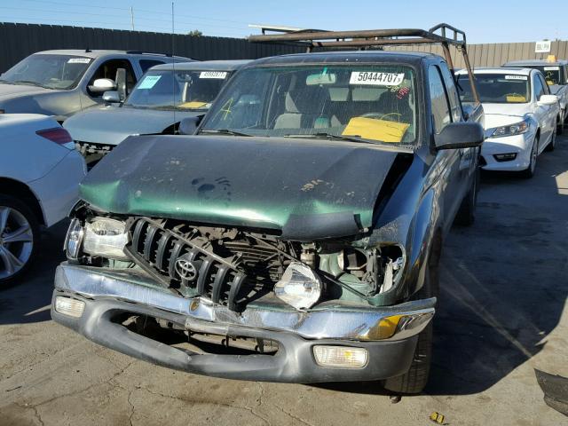 5TEVL52N12Z007111 - 2002 TOYOTA TACOMA XTR GREEN photo 2