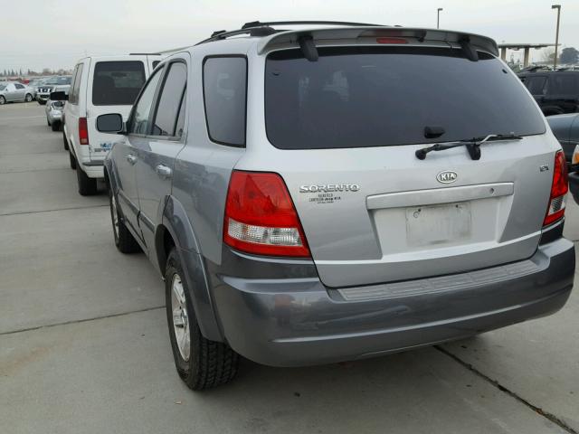 KNDJD733735084087 - 2003 KIA SORENTO EX SILVER photo 3