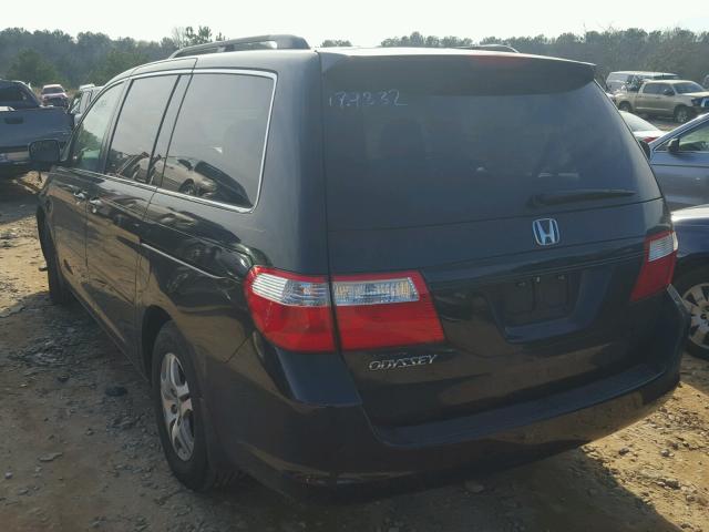 5FNRL38637B100596 - 2007 HONDA ODYSSEY EX BLUE photo 3