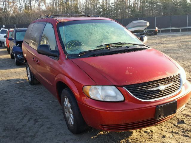 2C8GP74L02R641650 - 2002 CHRYSLER TOWN & COU RED photo 1