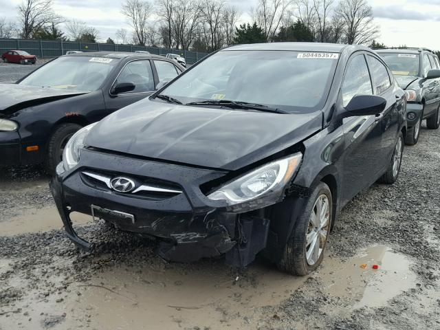 KMHCU4AEXDU564655 - 2013 HYUNDAI ACCENT GLS BLACK photo 2