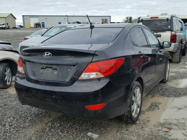 KMHCU4AEXDU564655 - 2013 HYUNDAI ACCENT GLS BLACK photo 4