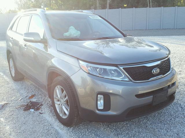 5XYKT4A61EG460036 - 2014 KIA SORENTO LX GRAY photo 1