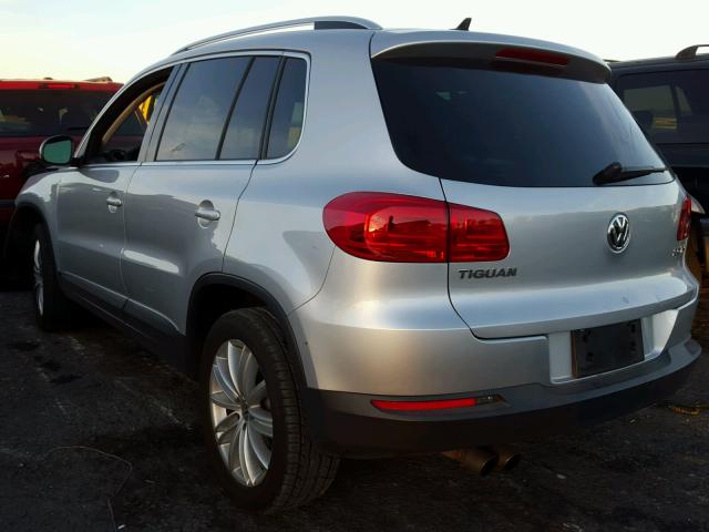 WVGAV7AX7CW543269 - 2012 VOLKSWAGEN TIGUAN S SILVER photo 3