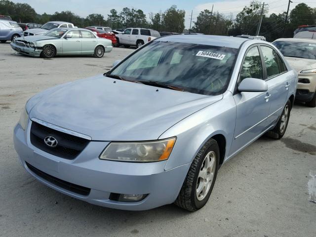 5NPEU46F96H068757 - 2006 HYUNDAI SONATA GLS BLUE photo 2