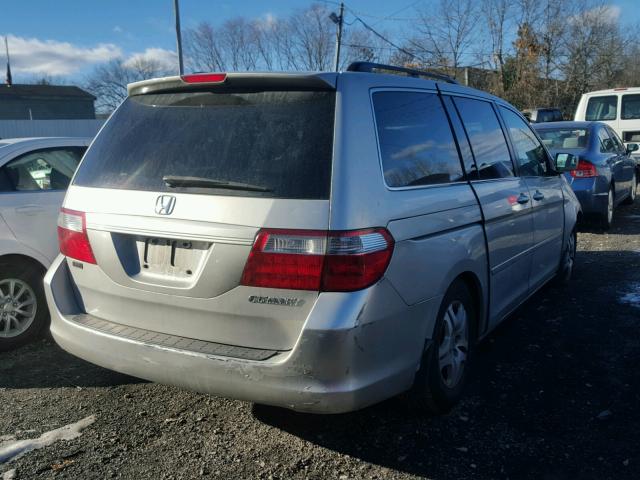 5FNRL38475B116098 - 2005 HONDA ODYSSEY EX SILVER photo 4