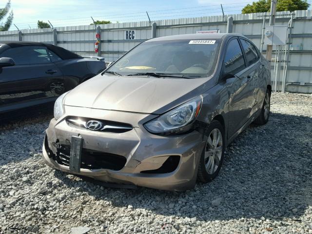 KMHCU4AE4CU042537 - 2012 HYUNDAI ACCENT GLS BEIGE photo 2