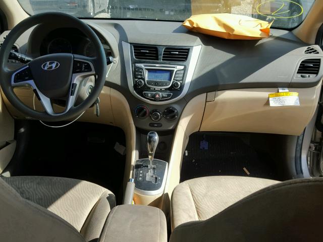 KMHCU4AE4CU042537 - 2012 HYUNDAI ACCENT GLS BEIGE photo 9