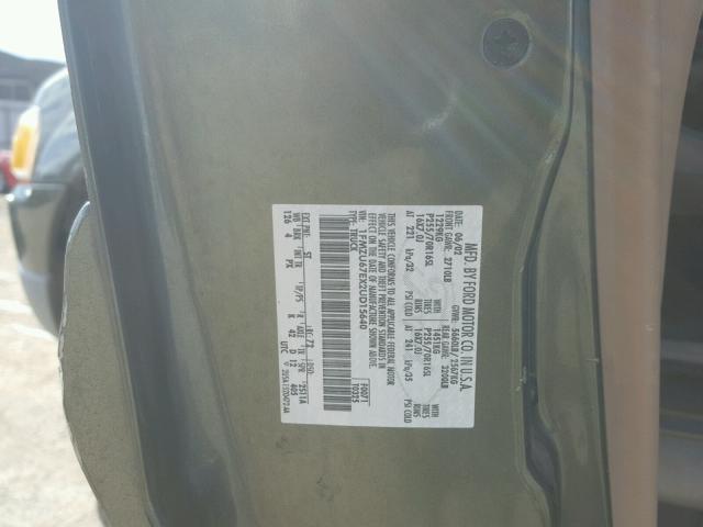 1FMZU67EX2UD15640 - 2002 FORD EXPLORER S GREEN photo 10