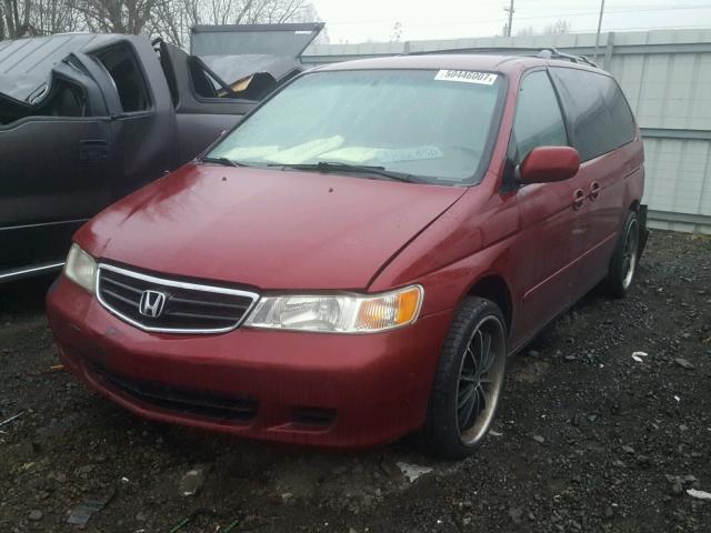 5FNRL18874B094674 - 2004 HONDA ODYSSEY EX BURGUNDY photo 2