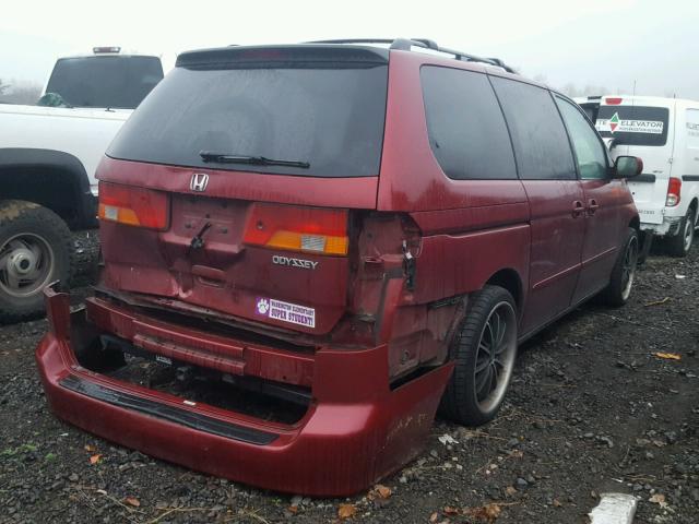 5FNRL18874B094674 - 2004 HONDA ODYSSEY EX BURGUNDY photo 4