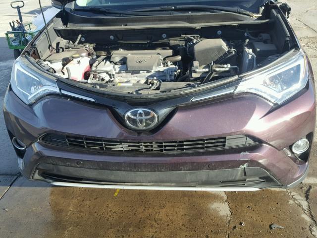 2T3RFREV3GW465358 - 2016 TOYOTA RAV4 XLE BURGUNDY photo 7