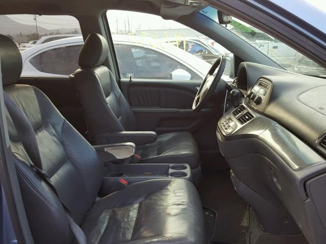 5FNRL38605B129115 - 2005 HONDA ODYSSEY EX BLUE photo 5