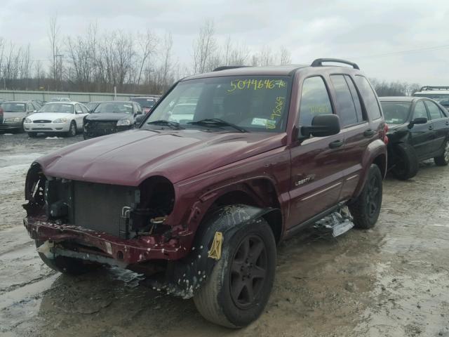 1J4GL58K33W546814 - 2003 JEEP LIBERTY LI RED photo 2