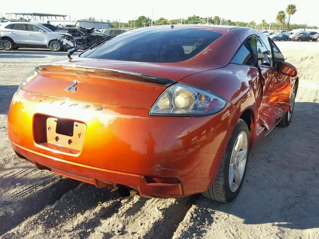 4A3AK24F66E032856 - 2006 MITSUBISHI ECLIPSE GS ORANGE photo 4