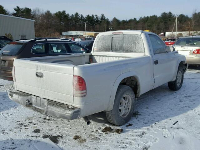 1D7FL16K74S573767 - 2004 DODGE DAKOTA SXT SILVER photo 4