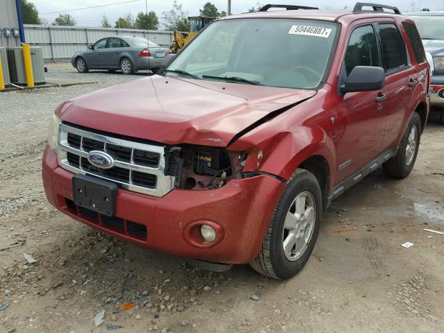 1FMCU03108KD99655 - 2008 FORD ESCAPE XLT MAROON photo 2