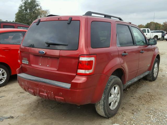 1FMCU03108KD99655 - 2008 FORD ESCAPE XLT MAROON photo 4