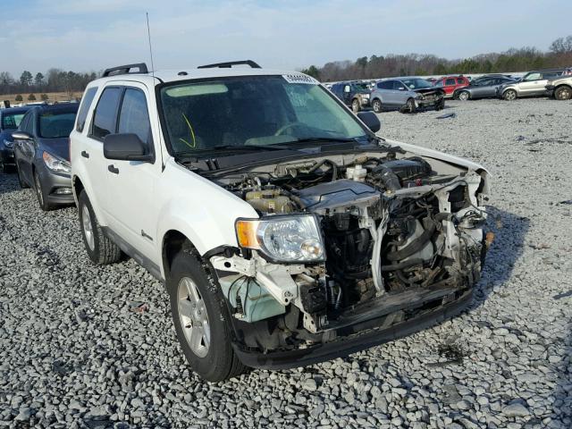 1FMCU49389KB19479 - 2009 FORD ESCAPE HYB WHITE photo 1