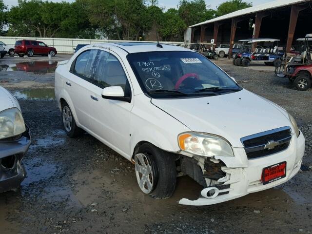 KL1TG56E59B355960 - 2009 CHEVROLET AVEO LT WHITE photo 1